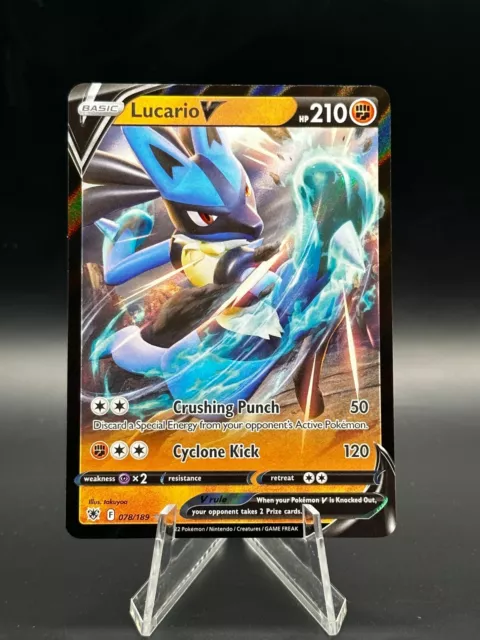 Lucario V Foil Pokémon Carta Em Português 78/189