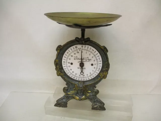 x-79165	Alte Antik Jugendstil Tellerwaage,Wirtschafts-Waage