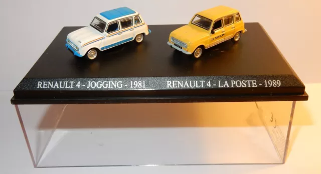 Coffret Atlas Duo 2 Metal Uh Ho 1/87 Renault 4 R4 4L Jogging 1981 La Poste 1989