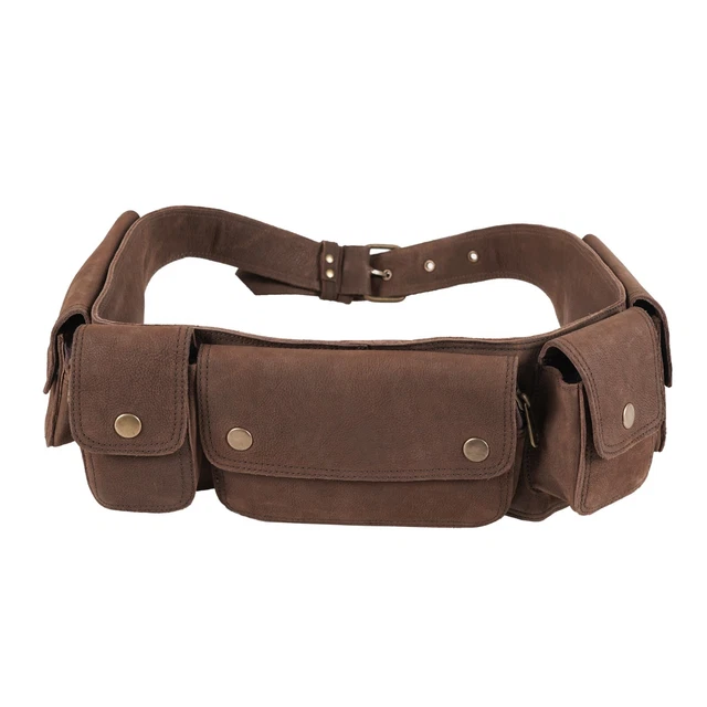 "Handmade Leather Black leather hip belt |Travel Belt | Pocket Belt