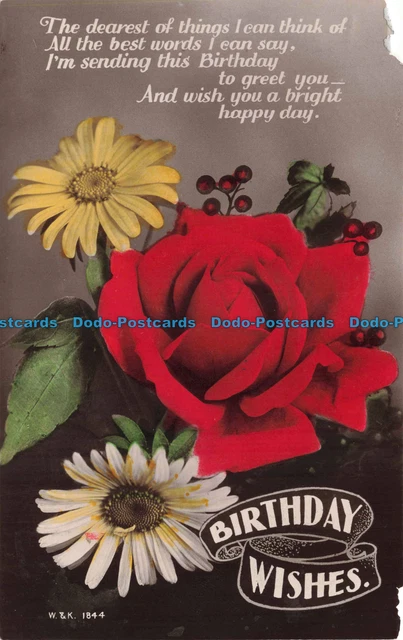 R663021 Birthday Wishes. Wildt and Kray. RP. 1936