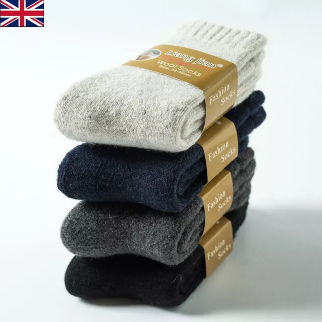 3 Pairs Cashmere Wool Very Thick Socks Men Socks Thermal Warm Knitting Socks 5-9