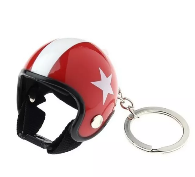 Porte-clé casque moto flamme rouge lRoadstrap N°1 des produits