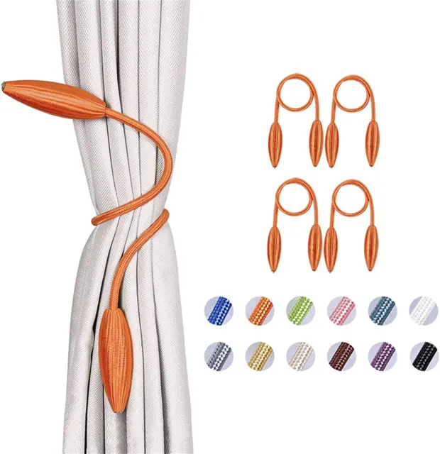 4 Pack DIY Curtain Tiebacks Clips Crystal Decorative Creative Twist Drape Tie Ba