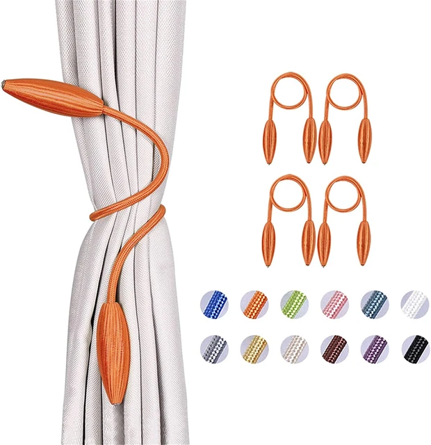 4 Pack DIY Curtain Tiebacks Clips Crystal Decorative Creative Twist Drape Tie Ba