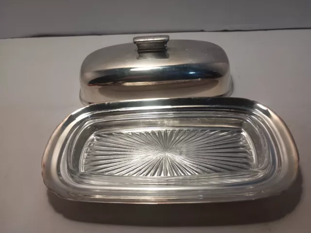 Silver Plated Butter Dish Reed And Barton 1142 Embassy 2