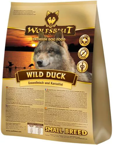 Wolfsblut Wild Duck Small Breed Ente Kartoffel Hundefutter Trockenfutter 500g