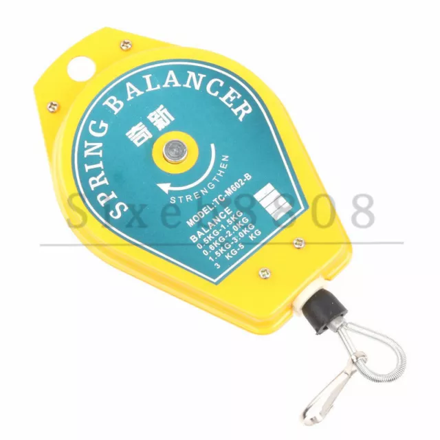 0.5-1.5kg Range Spring Balancer Strengthen Tool Hanging Fixtures Holder Yellow