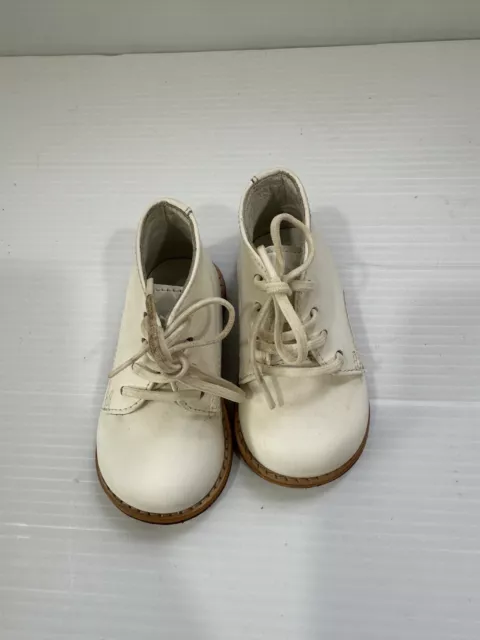 JOSMO Walker Baby First Walking Shoes Boy/Girl White Leather Size 4