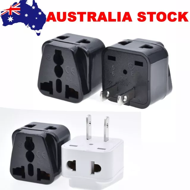 US UK EU Universal to AU Wall Australian Plug Power Adapter Travel Converter3pin