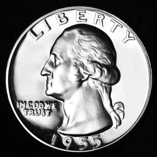 1955 Washington Silver Quarter ***Gem Proof*** Beautiful!  Free Shipping!  #001