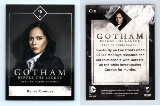Renee Montoya #C10 Gotham Season 1 Cryptozoic Character Bios Chase Card