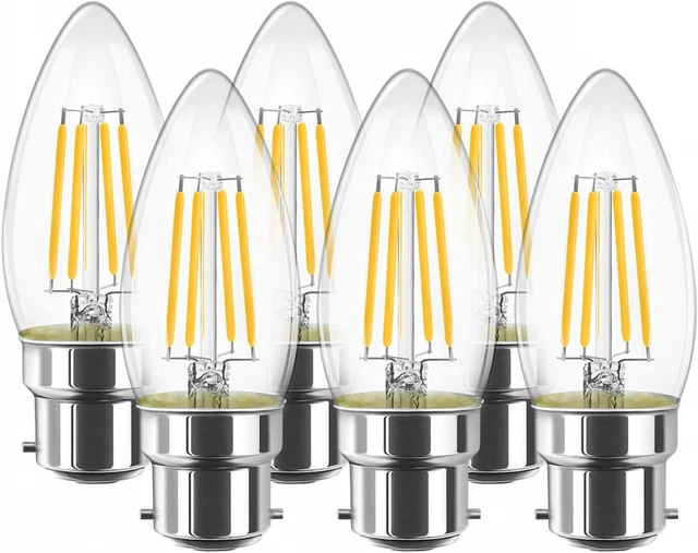 LVWIT B22 LED Filament Candle Bulb ,C35 4W Edison Light Bulbs,40W...
