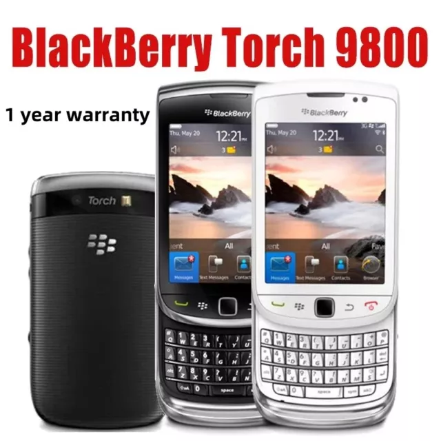 BlackBerry Torch 9800 Slider 3G GSM Unlocked 5MP 4GB Black QWERTY Smartphone NEW