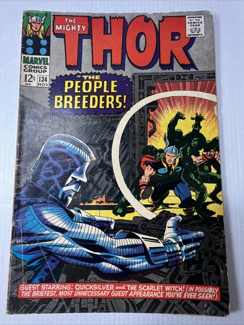 THE MIGHTY THOR #134 (1966) - MARVEL - 1st Appearance of High Evolutionary GOTG