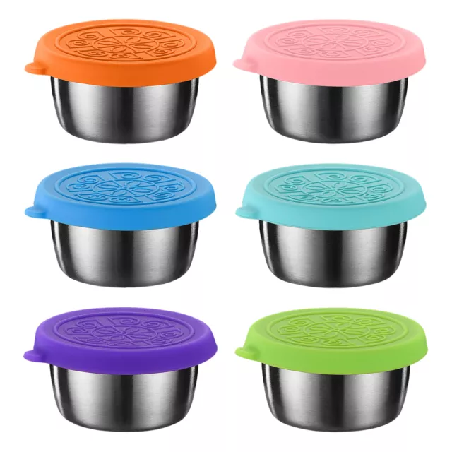 Bright Colored Condiment Holder 6pcs Leak-proof Salad Dressing Containers Bpa