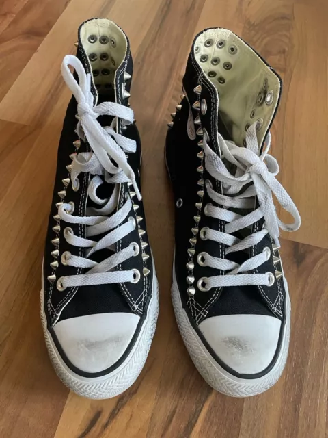 @@@@ CONVERSE ALL STAR Chucks selten schwarz vintage Nieten mega cool Gr.40 @@@