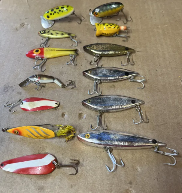 (2) Vintage Heddon Lucky 13 Fishing Lures.