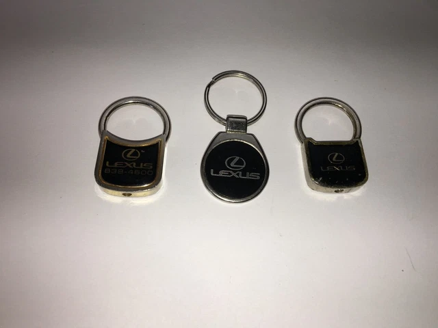 Three Lexus Metal Keychians, Key Rings LS, GS, SC, ES