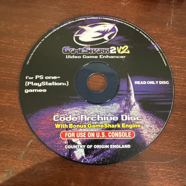 GameShark 2 with Code Archive Disc Playstation 2 PS2 Used