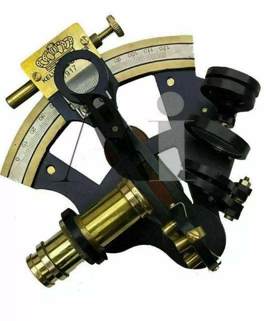 Sextant Vintage Messing nautisches Schiffsinstrument Astrolabium maritimer...