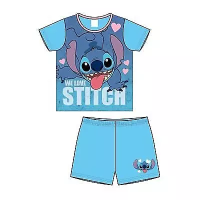 Disney Girls Lilo & Stitch Short Cotton Pyjamas 5-12 Years