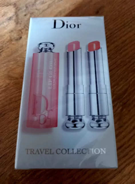 DIOR ADDICT LIP Glow Duo Pink Coral Travel Collection Rrp 45