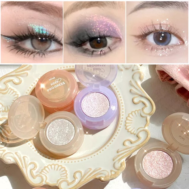 Lidschatten Palette Diamant Glitzer Highlighter Pailletten Augen Make- ღ