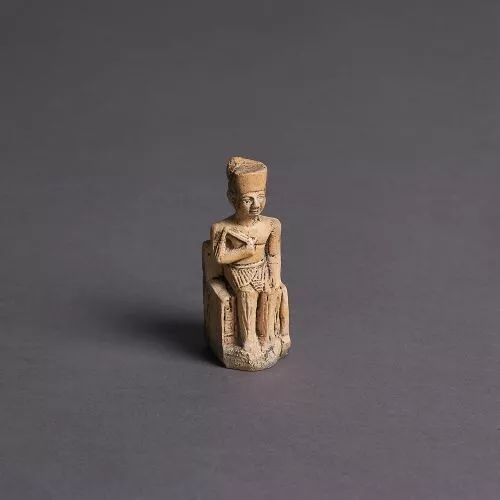 Lovely statuette of Ancient Egyptian King Khufu, Museum Reproduction Certificate