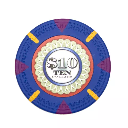 25 ct Blue $10 Ten Dollars "Mint" Series 13.5 Grams Poker Chips