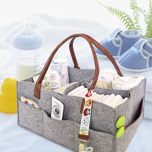 Baby Diaper Caddy Organizer Basket Wipes Bag Newborns Infant Nursery Storage Bin