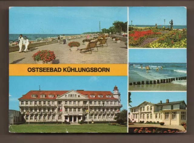 AK DDR Ostseebad Kühlungsborn - Strand, Im Park, Reisebüro, Hotel 1979 Zwickau