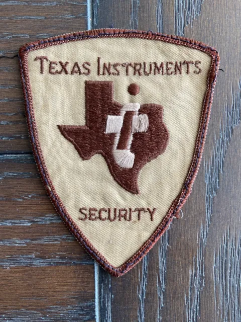 VTG Texas Instuments Security Patch Brown & Tan 4-3/8” X 3.5”