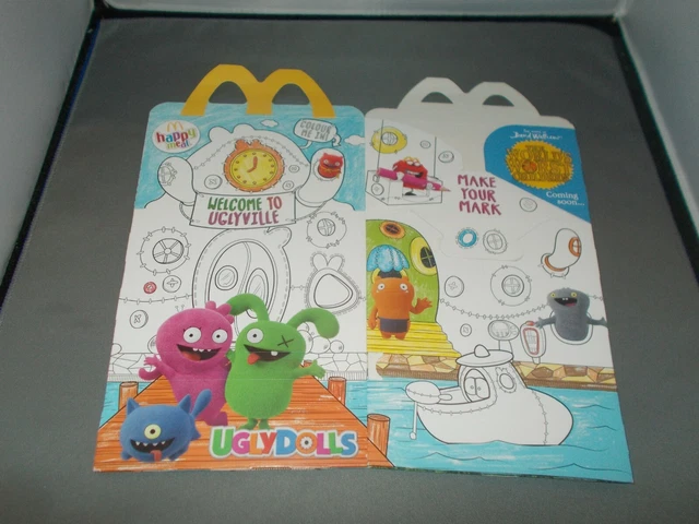 McDonalds happy meal empty box Ugly Dolls 2019 colouring box UK