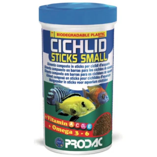 Prodac Cichlid Sticks Small 250 Ml Mangime Per Ciclidi Acquario Dolce