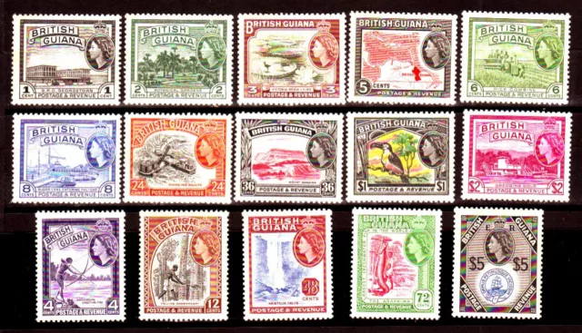 1790)  Brit. Guyana # 199/213 kpl. postfrisch, Mi. 110.00