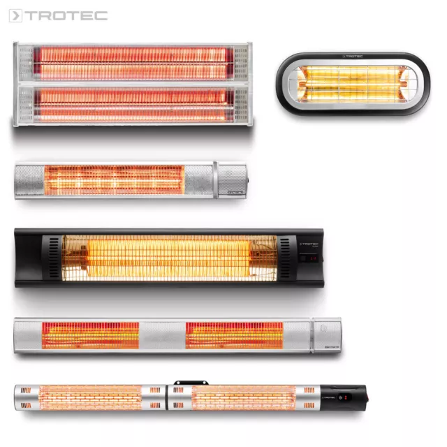 TROTEC Infrarot Heizstrahler Terrassenstrahler Heizung Wärmestrahler Wand