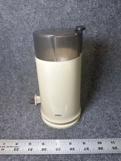 Braun Coffee Bean Grinder Mill Model KSM2 Style 4041 Touch Top Spain MCM  Yellow