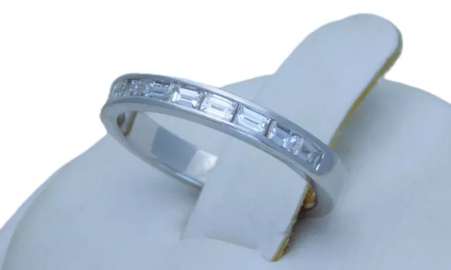 14k White Gold Diamond Baguette Band 2