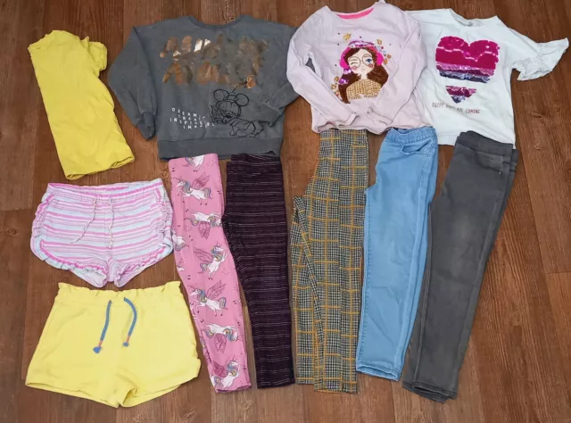 Girls Bundle 6 Years Shorts Tops Jeans Leggings Jumper Disney Matalan NEXT