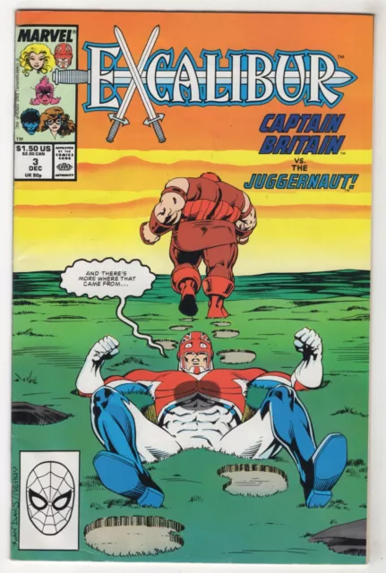 Excalibur #3 (Nov 1988, Marvel) [Juggernaut] Chris Claremont, Alan Davis Y
