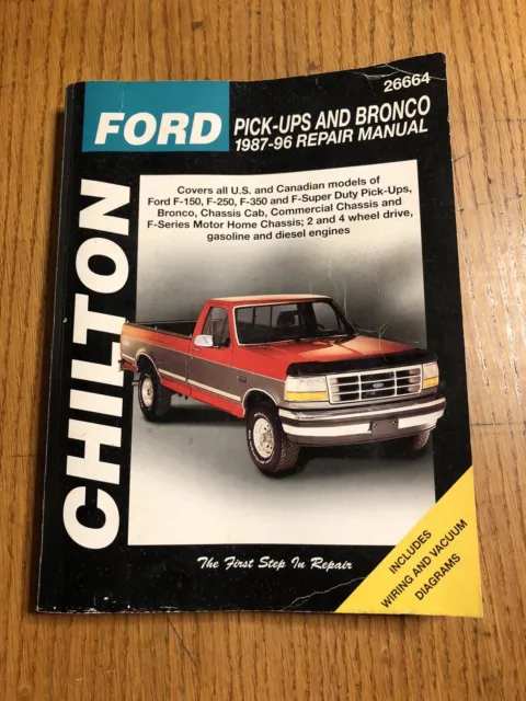 Ford F-150 F250 Pick-up Truck RV 1987-1996 Service Repair Manual Wiring Diagrams