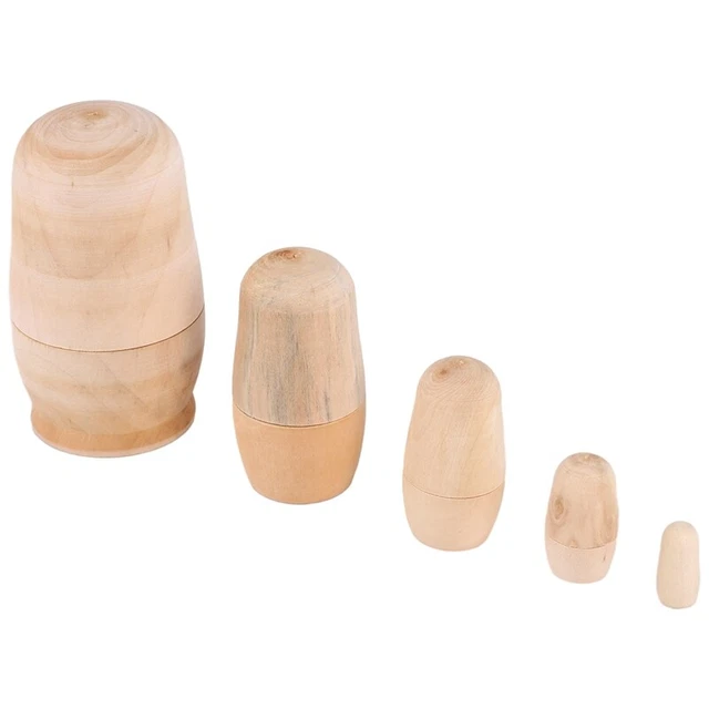 PoupéEs Gigognes Russes Non Peintes Bricolage PoupéEs Gigognes Vierges Kit de PoupéE Gigognes Inachevé PoupéEs Gigognes Matriochka - Maison