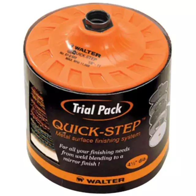 Walter 07Q953 4-1/2x5/8-11 Quick-Step Trial Pack Metal Finishing Starter Kit