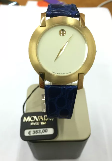 Orologio movado watch nuovo 30 m SWISS pelle blu 560702621 WATCH blue LEATHER