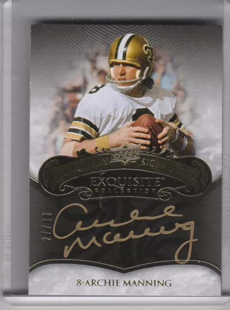 2008 Upper Deck Exquisite #Egs-Am Archie Manning Autograph Saints 27/40 8207