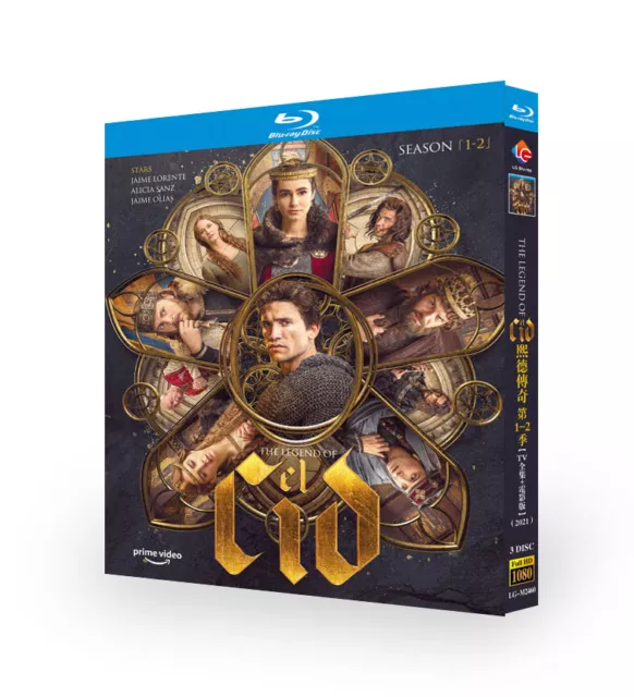 El Cid:The Complete Season 1-2 TV Series 3 Disc All Region Blu-ray DVD BD El Cid:The Complete Season 1-2 TV Series 3 Disc All Region Blu-ray DVD BD