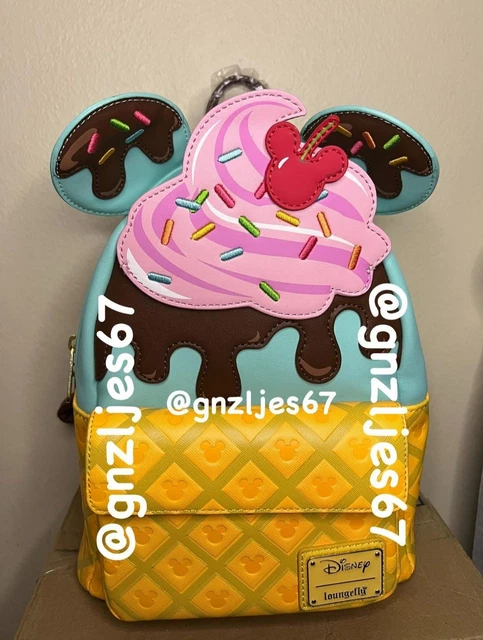 disney: mickey and minnie sweets ice cream mini backpack EXCLUSIVE DROP: Loungefly Disney Mouse Sweet Treats A Romance So Sweet There are few romances as sweet as the one between Mickey and Minnie Mouse NWT Loungefly Mickey Sweets Ice