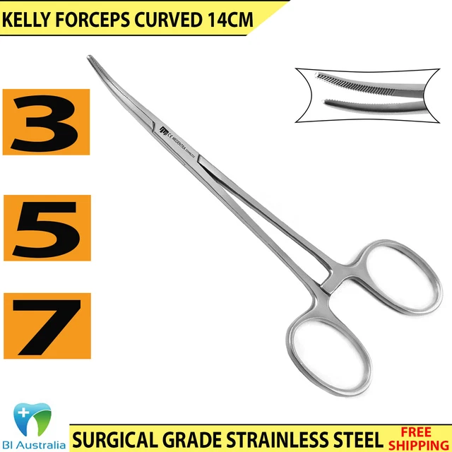 Pinces Hémostatiques Crile Courbées 14cm - Acier Inoxydable, Idéales Laboratoire Et Chirurgie