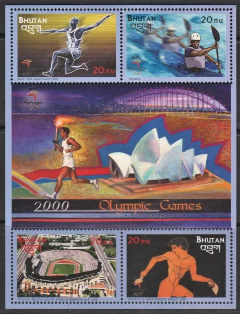 081.BHUTAN 2000 Tampon M/S Sydney Jeux Olympiques .mnh